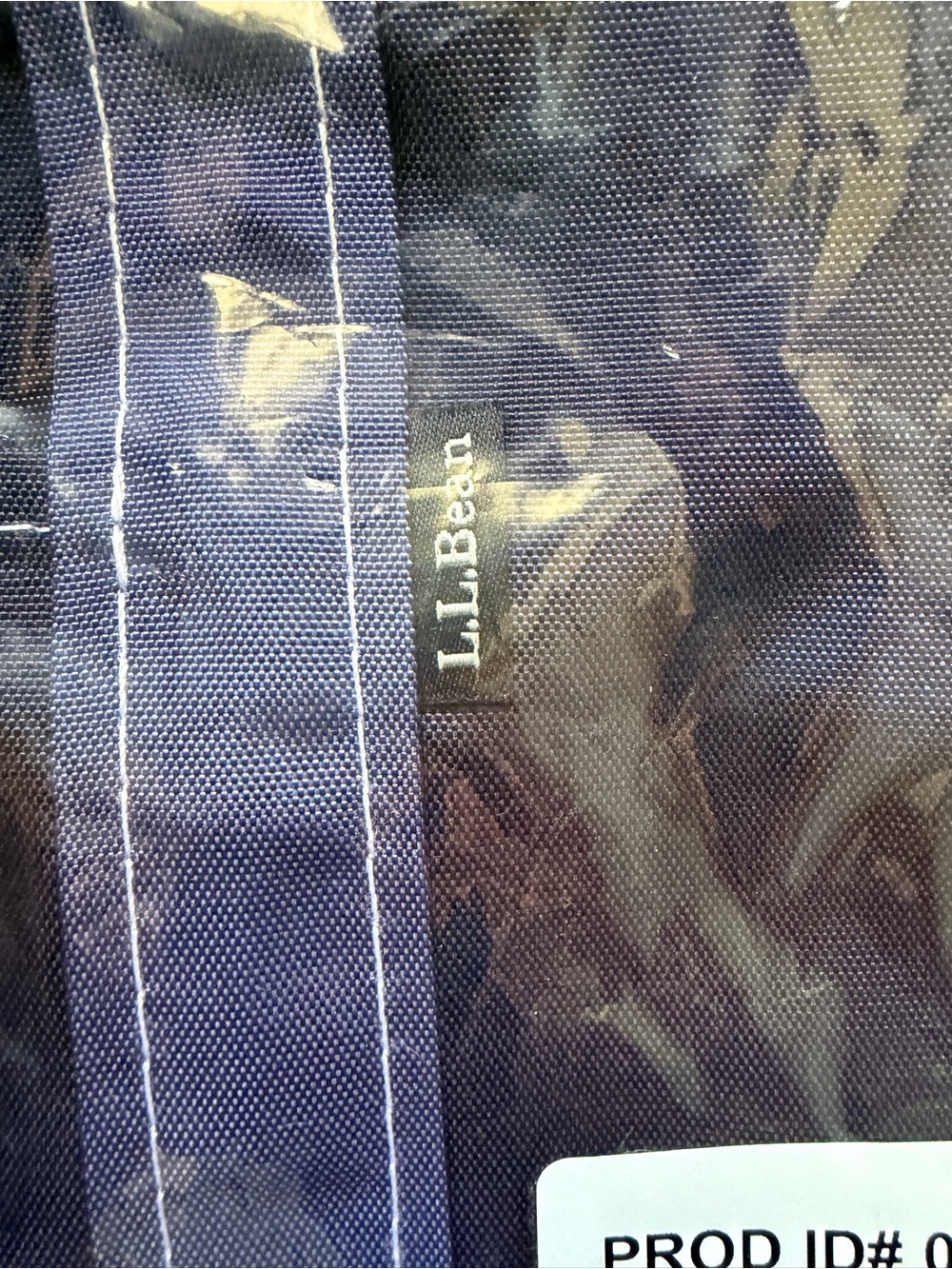 L.L. Bean Deep Blue/ Dusty Navy Medium Nylon Tote with Front Pocket - Picture 5 of 7